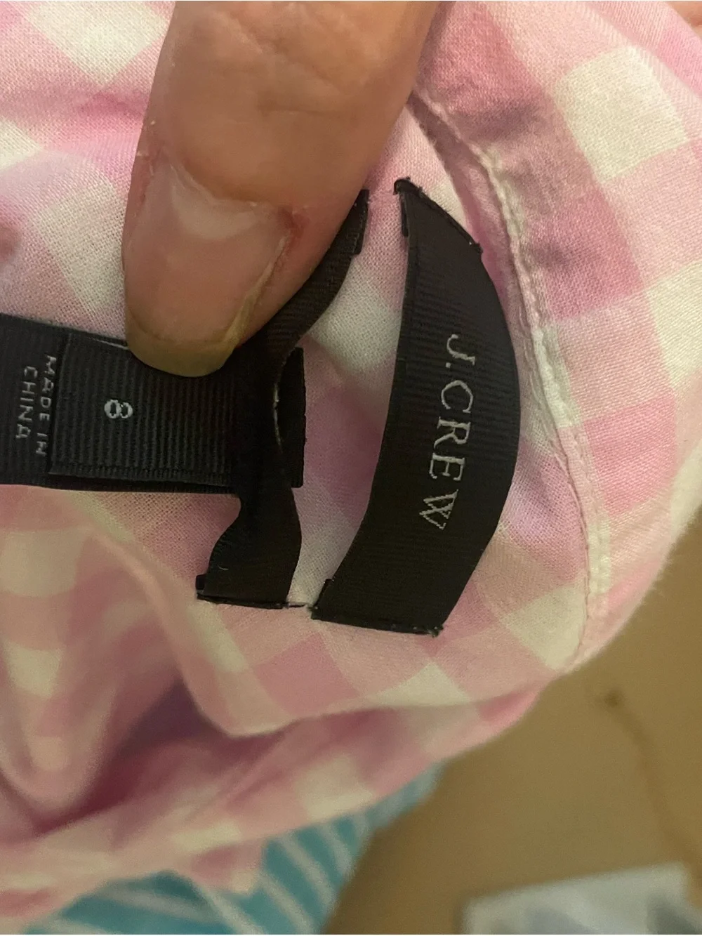 J.Crew Pink Gingham Button Down Shirt | Women’s Size 8 | Long Sleeve